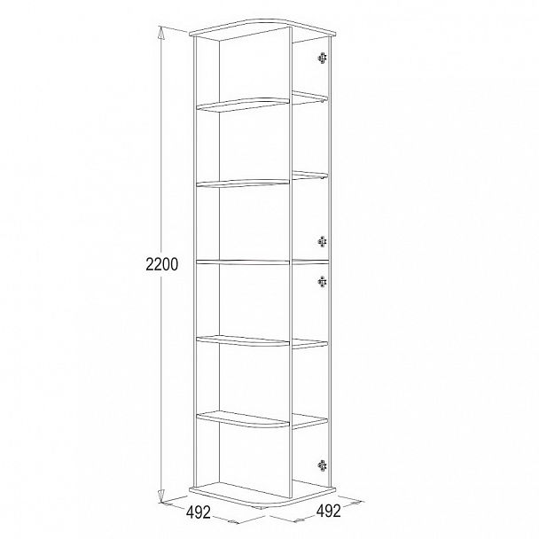 Шкаф крайний "Ольга 14" - Вид 2