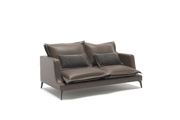 Rey диван прямой двухместный замша серый - Вид 1