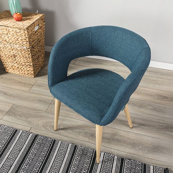 Кресло Hugs синий/нат.дуб - Вид 13