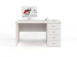 UNITY РС07-14 R ДУБ МОЛОЧНЫЙ Стол однотумбовый 1400х700х750 - Фото предпросмотра