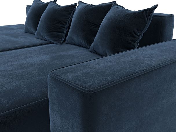 Диван угловой Лига-079 угол правый Велюр синий - Вид 4