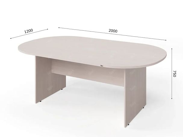 ЛАЙТ / LIGHT RLG010-20x12 Конференц-стол 200x120x75 Дуб Молочный - Вид 5