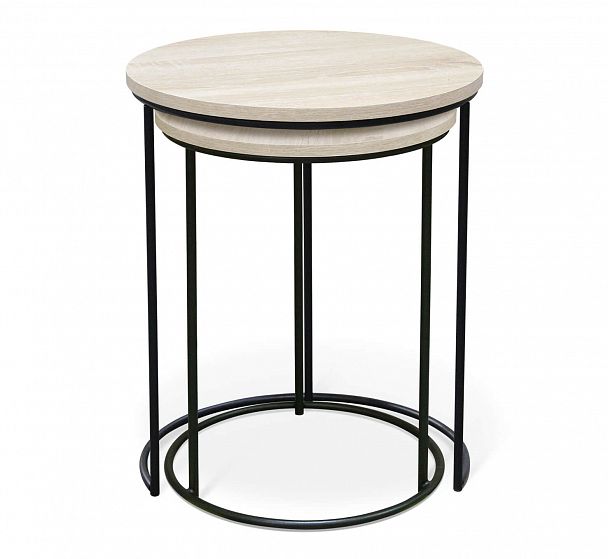 Столик кофейный Sheffilton SHT-CT7 дуб беленый/черный муар - Вид 4