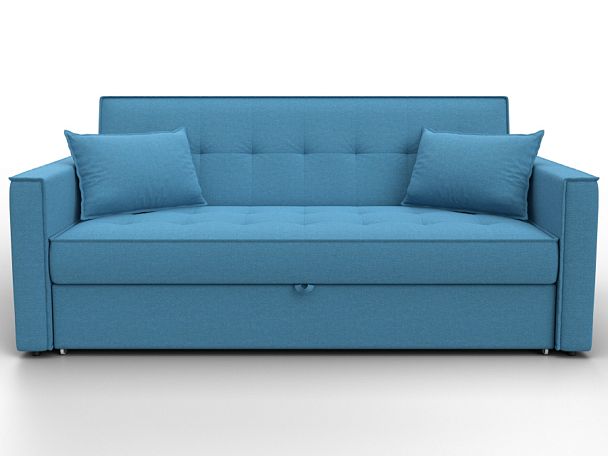 Диван прямой Лига-104 (160) Рогожка голубой - Вид 2