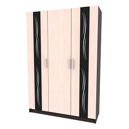 Эрика шкаф 3х ств (1500*2200*550) венге/дуб молочный - Фото предпросмотра