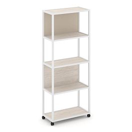 Shelf Mobile Стеллаж 5 уровней 1 секция VR.LT-STK-503.12 Денвер Светлый/Металл Белый/W-04 1200*400*2000 - Фото предпросмотра