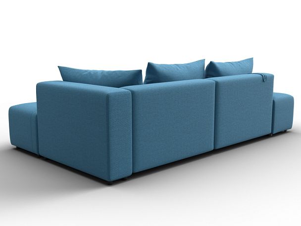 Диван угловой Лига-103 НПБ угол правый Рогожка голубой - Вид 5