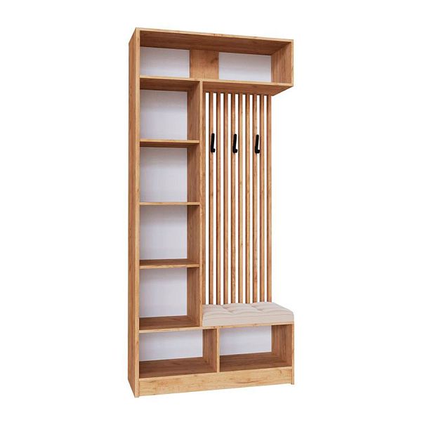 Прихожая Руэлла Центральная секция дуб крафт золотой/белый - Вид 2