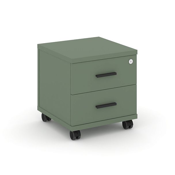 Concept Тумба мобильная 2 ящ. CN.TUM-001 B Кобо/Металл Черный 420*420*448 - Вид 1