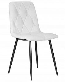 Стул обеденный DOBRIN CHILLY ROMBO (Светло-серый Simple 29, основание черный) - Фото предпросмотра