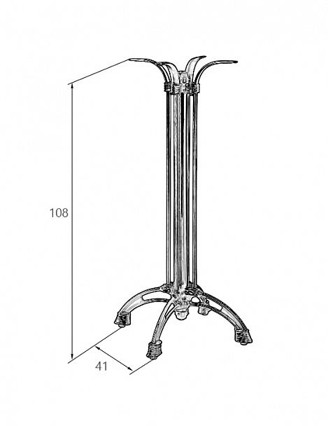 Подстолье барное DOBRIN LOUISE HIGH - Вид 2