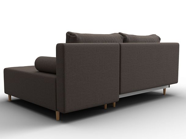 Диван угловой Лига-102 угол универсальный Рогожка коричневый - Вид 5