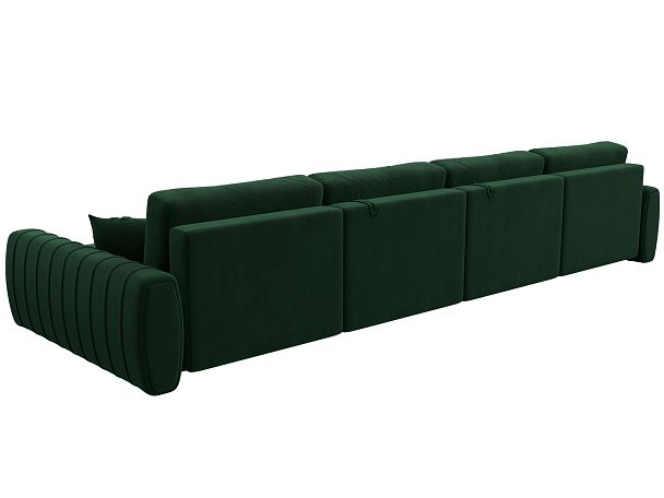 Диван П-образный Лига-057 НПБ Лонг Велюр зеленый - Вид 5