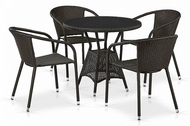 Набор уличный T707ANS/Y137C-W53 4Pcs Brown - Вид 1