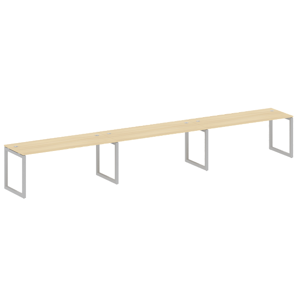 Metal System Quattro Р. ст. на 3 раб. места на О-образном м/к 50БО.СМ-3.5 Акация/Серый металл 5400*720*750 - Вид 1