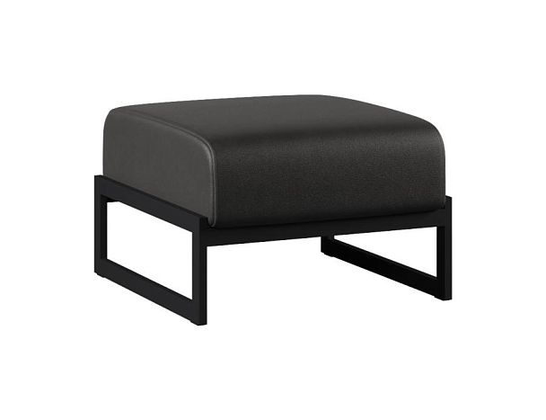 Пуф Everprof Solo Everprof Solo одноместный Металл Черный Экокожа Черный - Вид 1