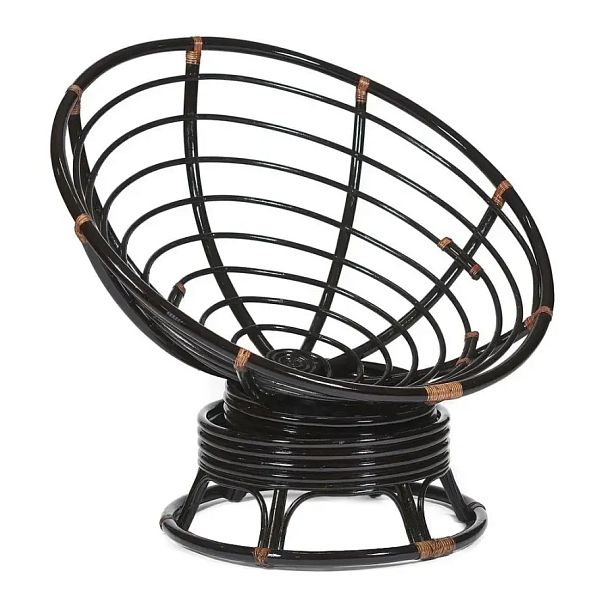 Кресло-качалка Папасан/Papasan (W 23/01 B) /с подушкой/Antique brown (античный черно-коричневый) - Вид 6