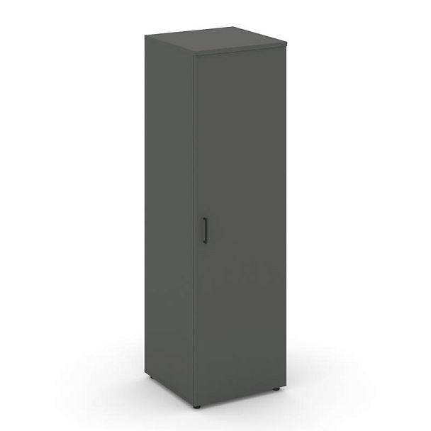 Стайл Проджект Гардероб узкий глубокий SN.GB-002 Антрацит/Черный Ручки 600*600*1982 - Вид 1
