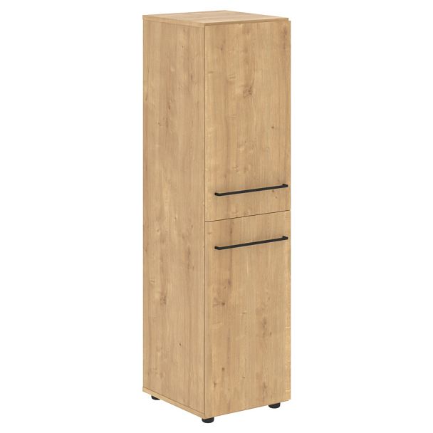 Шкаф колонка с 2-мя глухими малыми дверьми LMC 40.4 Дуб Бофорд 400х430х1517 LOFTIS - Вид 1