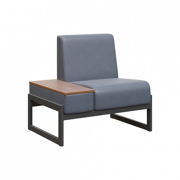 Диван одноместный со столиком универсальный "MODULE" MD.D1-ST1 Черный+серый - Вид 2