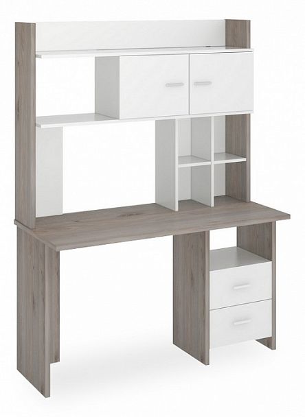 Стол компьютерный Нельсон Lite СКЛ-Прям130+НКЛХ-130 Белый/Нельсон - Вид 1