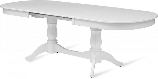 Стол деревянный раздвижной Кайнс 160(200,240)х100х76 Белый - Вид 7