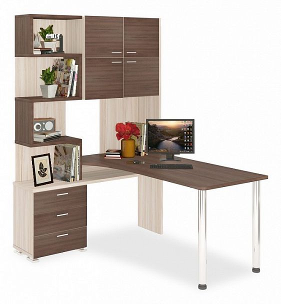 Стол компьютерный Домино СР-500М/160 Карамель/Шамони левый - Вид 1