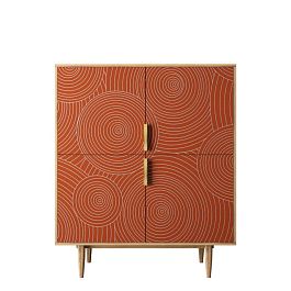 Большой комод с четырьмя дверками Line R19/red - Фото предпросмотра