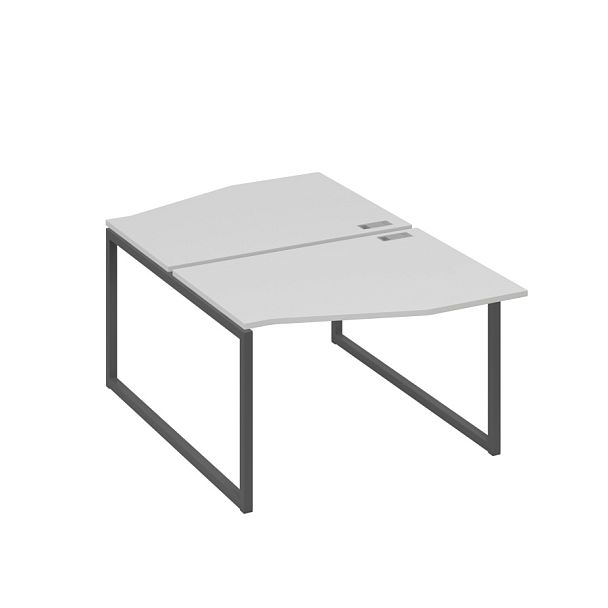 Рабочая станция каркас QUATTRO (2х120) столы Техно A4 А4 Б4 189 БП серый / металлокаркас антрацит - Вид 1