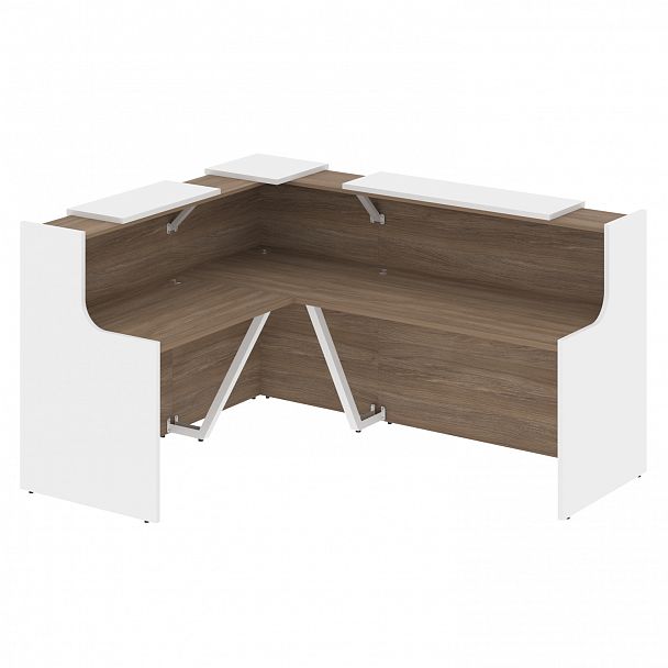 Ресепшн Г-образный "Onix" O.R-K-28 дуб аризона/белый - Вид 1