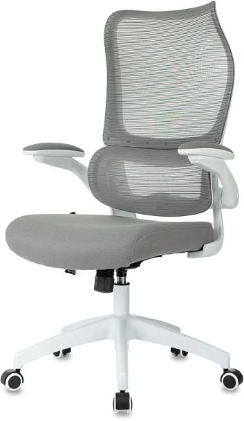 Кресло эргономичное Бюрократ Sigma WH 1 серый сетка/ткань крестов. пластик пластик белый - Вид 2