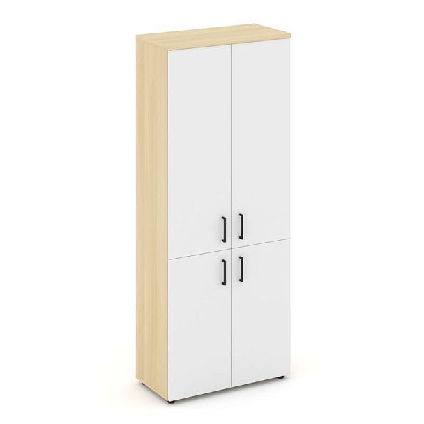 Style Project Шкаф высокий широкий SN.STS-104 Акация Лорка/Белый/Черный Ручки 796*400*1982 - Вид 1