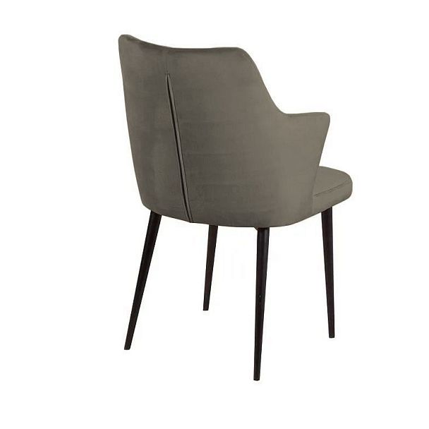 Стул с подлокотниками Hunt, бархат 03 / чёрный конус - Вид 4