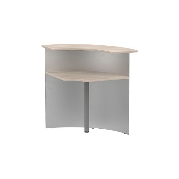 Стойка ресепшн угловая СР-60/60R ясень шимо светлый - Вид 2
