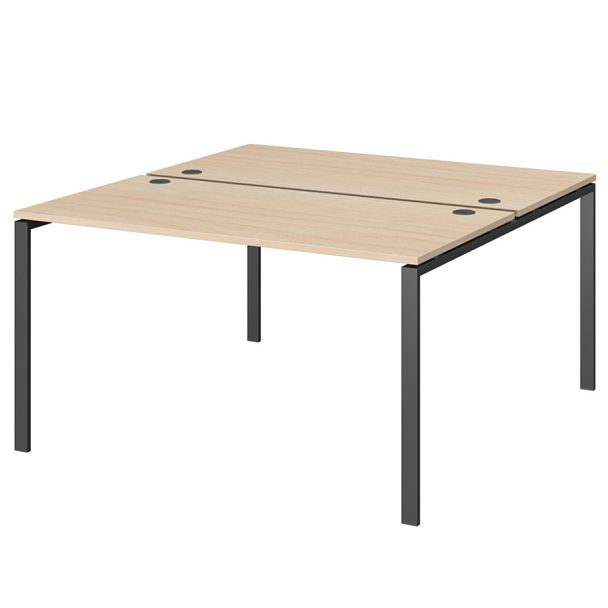 Бенч двойной на 2 рабочих места АМБ-002.60 Бук/Антрацит 1200x1236x760 Арго-М - Вид 1