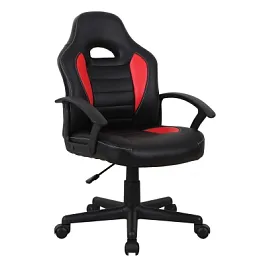 Кресло компьютерное BRABIX "Spark GM-201", экокожа, черное/красное, 532503 - Фото предпросмотра