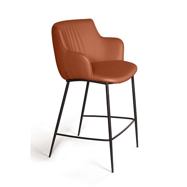Стул полубарный Sofia, экокожа soft-touch, терракот - Вид 9