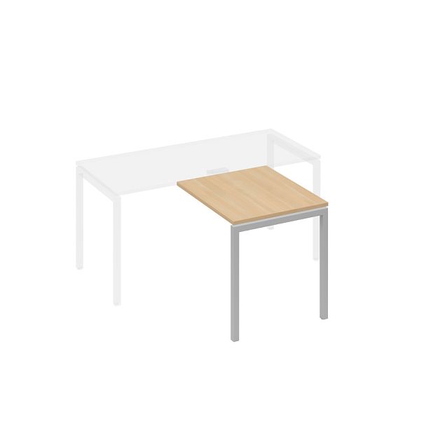 Брифинг-приставка на металлокаркасе DUE A4 А4 Б2 073 БП натуральный дуб / металлокаркас серый - Вид 1