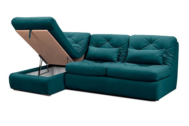 Мягкий угол «Борнео» с оттоманкой зеленый - Вид 5