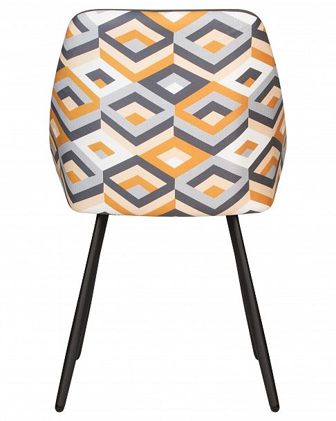 Стул обеденный DOBRIN MARKUS (ЭМАЛЬ ЧЕРНЫЙ МУАР ткань Candy Graphite+Escada Ochre) - Вид 5