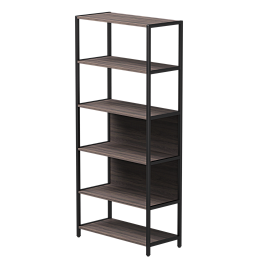 Стеллаж металлический высокий Everprof EVO 830х385x1840 Дуб Пасадена/Черный - Фото предпросмотра