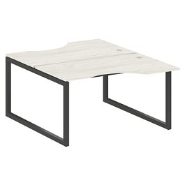 Metal System Quattro Р. ст. криволинейная на О-образном м/к 50БО.РАС-СА-2.2 Дуб наварра/Антрацит металл 1400*1835*750 - Фото предпросмотра