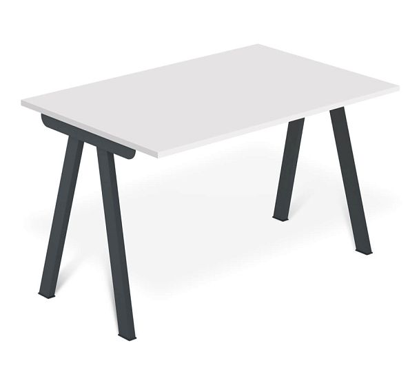 Стол Sheffilton SHT-TU92/TT 120/80 ЛДСП антрацит/белый шагрень - Вид 1