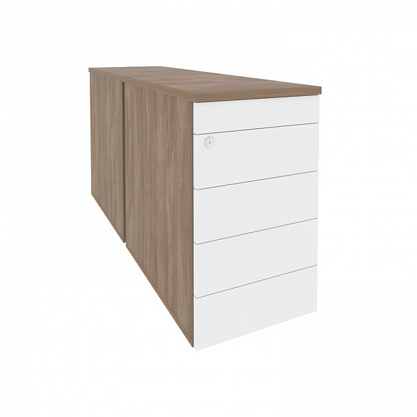 Тумба двойная "Onix" O.TPO-2.7 TIP дуб аризона/белый - Вид 1