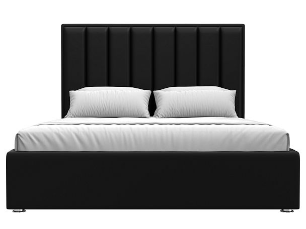 Интерьерная кровать Афродита 160 (полностью экокожа черная) - Вид 2