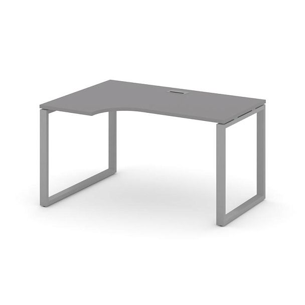Стайл Проджект Стол рабочий эргономичный SN-6O.SPA-011(L) Серый Пепел/Металл Серый 1380*700/980*750 - Вид 1