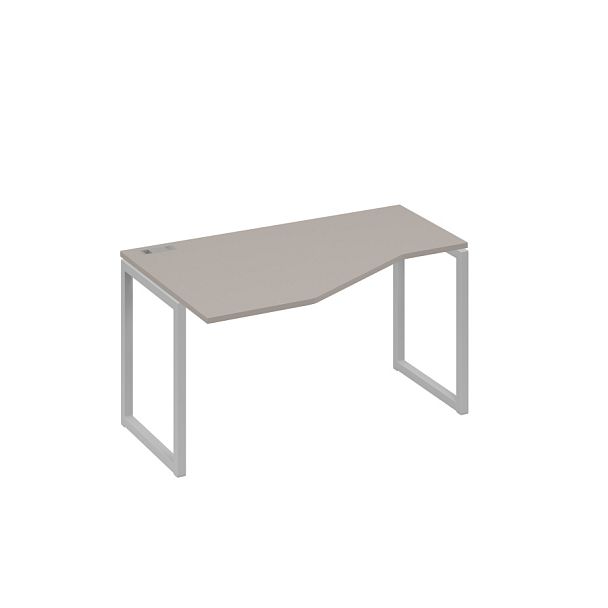 Стол эргономичный левый "Техно" на металлокаркасе QUATTRO A4 А4 Б4 053 БП мокко премиум / металлокаркас серый - Вид 1