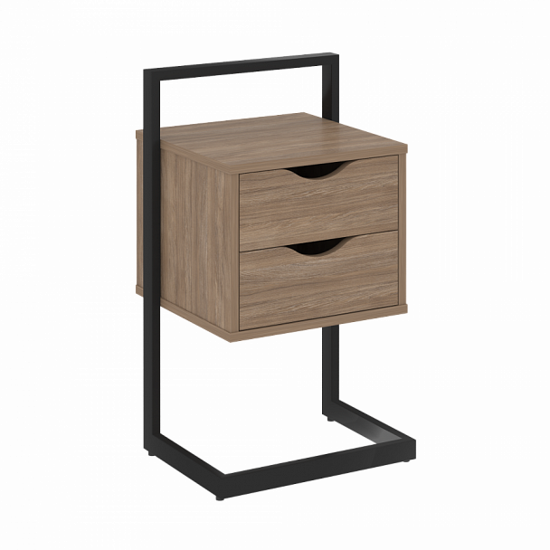 Тумба приставная "Loft"  VR.L-PY2 Дуб Аризона/Черный - Вид 1