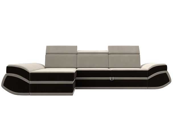 Диван угловой Лига-032 левый угол Микровельвет бежевый - Вид 2