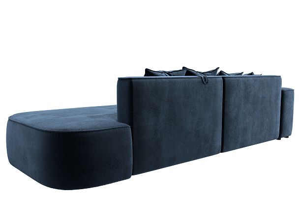 Диван угловой Лига-065 угол левый Велюр синий - Вид 6